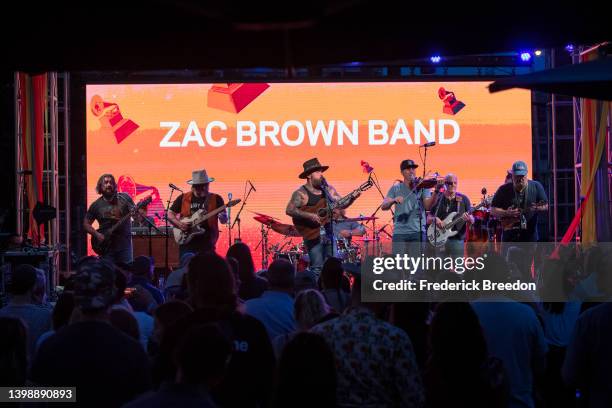 The Zac Brown Band performs at the Grammys Nashville Chapter Block Party on May 17, 2022 in Nashville, Tennessee.