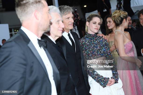 Scott Speedman David Cronenberg, Lea Seydoux, Viggo Mortensen, Kristen Stewart and Denise Capezza depart the screening of "Crimes Of The Future"...