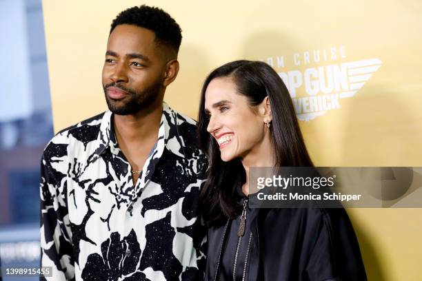 Jay Ellis and Jennifer Connelly attend a special screening of "Top Gun: Maverick" at AMC Magic Johnson Harlem on May 23, 2022 in New York, New York.