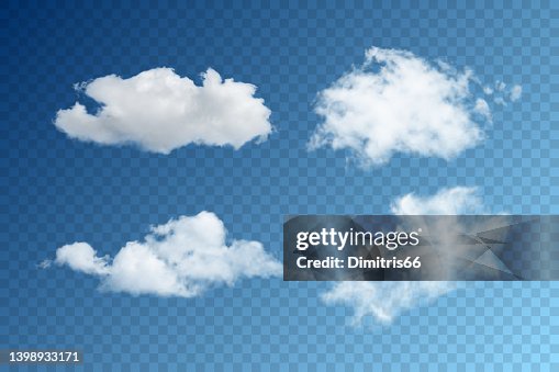 Set of realistic vector clouds, on transparent background Set of realistic vector clouds, on transparent background