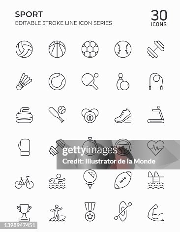 Sport Editable Stroke Line Icons Sport Editable Stroke Line Icons