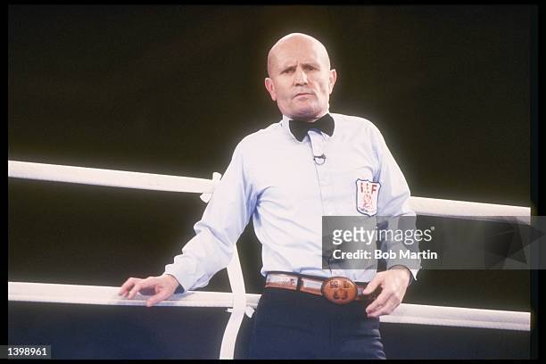 Boxing referee Mills Lane. Mandatory Credit: Bob Martin/Allsport