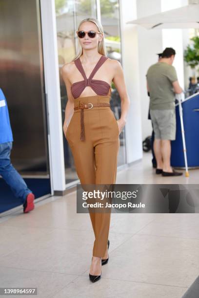 Natasha Poly is seen during the 75th annual Cannes film festival on May 24, 2022 in Cannes, France.