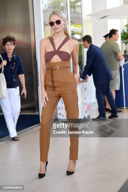 Natasha Poly is seen during the 75th annual Cannes film festival on May 24, 2022 in Cannes, France.