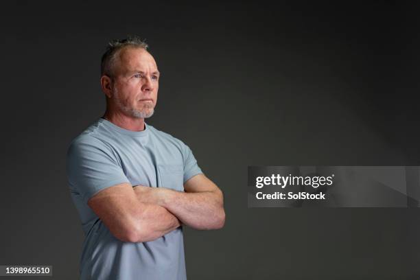 confident mature man - 55 years old white man active stock pictures, royalty-free photos & images