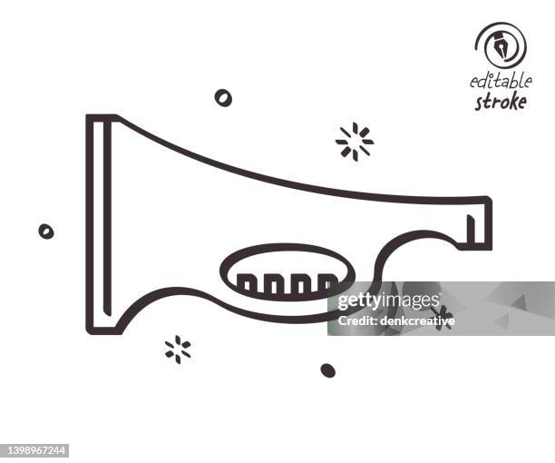 Bugle Instrument Vector Playful Line Illustration For Bugle Brass Instrument High-Res Vector ...