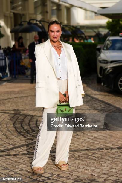 Nina Suess is seen during the 75th annual Cannes film festival on May 23, 2022 in Cannes, France.