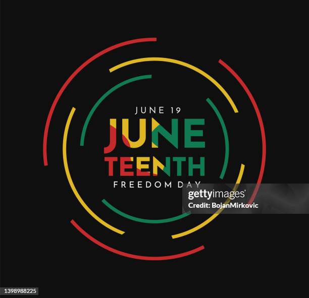 ilustrações de stock, clip art, desenhos animados e ícones de juneteenth, freedom day poster, card. vector - juneteenth