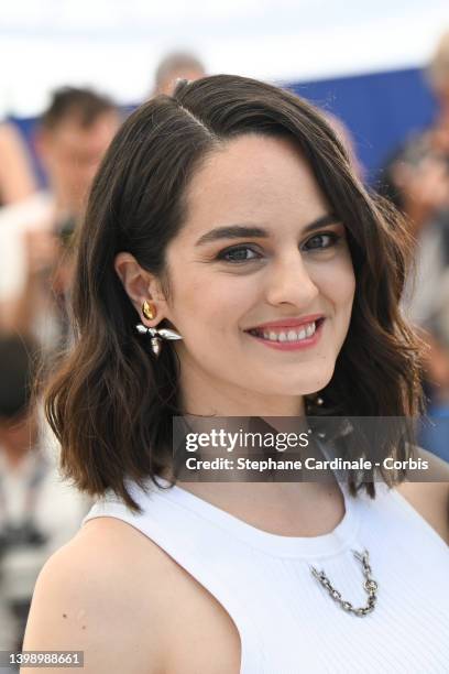 Noémie Merlant attends the photocall for "The Innocent " during the 75th annual Cannes film festival at Palais des Festivals on May 24, 2022 in...