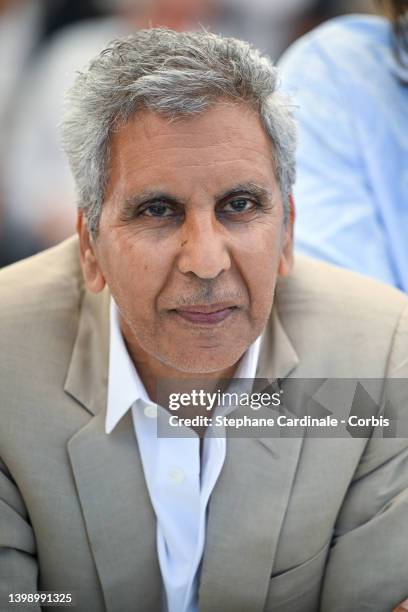 Rachid Bouchareb attends the photocall for "Nos Frangins " during the 75th annual Cannes film festival at Palais des Festivals on May 24, 2022 in...