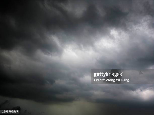 heavy rain storm with lightning - flood warning stock pictures, royalty-free photos & images