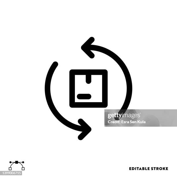 exchange of goods line icon design with editable stroke. suitable for web page, mobile app, ui, ux and gui design. - give back stock illustrations