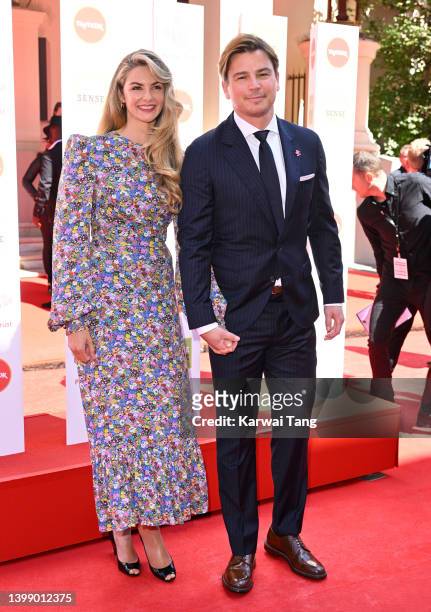 Tamsin Egerton and Josh Hartnett attend The Prince's Trust Awards 2022 at Theatre Royal Drury Lane on May 24, 2022 in London, England.