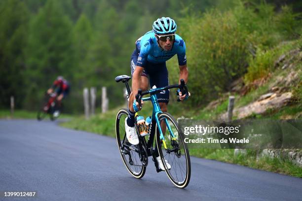 Vincenzo Nibali of Italy and Team Astana – Qazaqstan competes during the 105th Giro d'Italia 2022, Stage 16 a 202km stage from Salò to Aprica 1173m /...