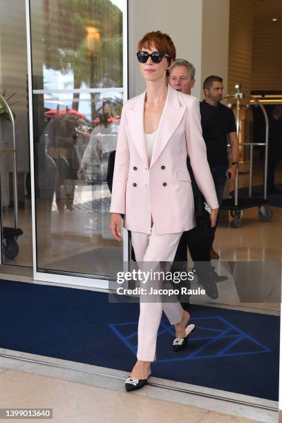 Rebecca Hall is seen during the 75th annual Cannes film festival on May 24, 2022 in Cannes, France.