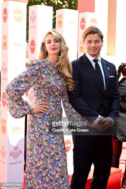 Tamsin Egerton and Josh Hartnett attend The Prince's Trust Awards 2022 at Theatre Royal Drury Lane on May 24, 2022 in London, England.