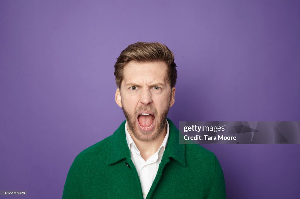 Angry man shouting