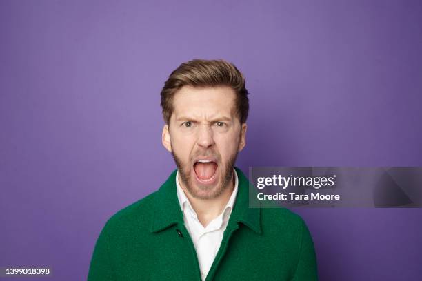 angry man shouting - facial expression stock pictures, royalty-free photos & images