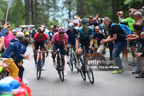 Jai Hindley of Australia and Team Bora - Hansgrohe, Alejandro Valverde Belmonte of Spain and Movistar Team, Richard Carapaz of Ecuador and Team INEOS...