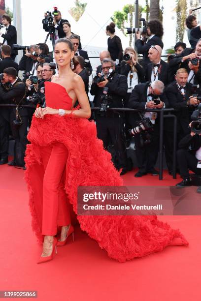 Izabel Goulart attends the 75th Anniversary celebration screening of "The Innocent " during the 75th annual Cannes film festival at Palais des...