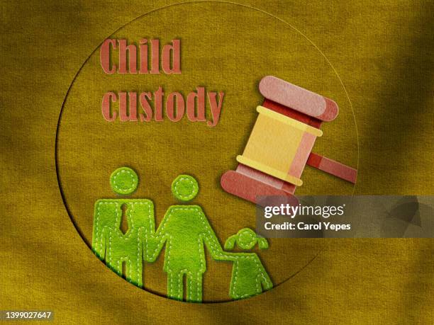 child custody digital image - family law stockfoto's en -beelden