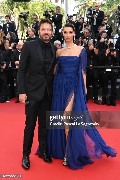 Member of the Camera d'or Jury, Samuel Le Bihan and Stefania Christian attend the 75th Anniversary celebration screening of "The Innocent " during...