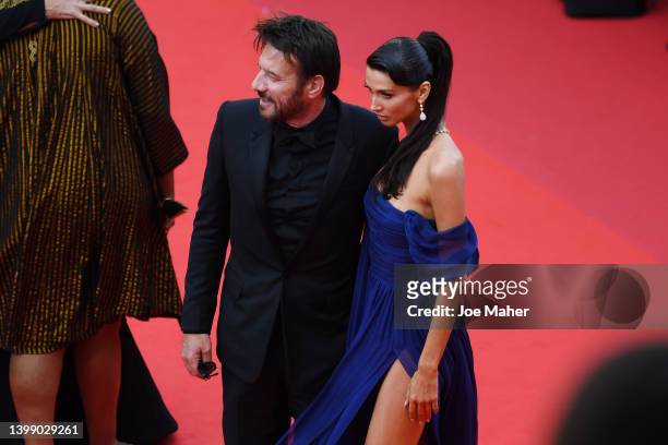 Member of the Camera d'or Jury, Samuel Le Bihan and Stefania Christian attend the 75th Anniversary celebration screening of "The Innocent " during...