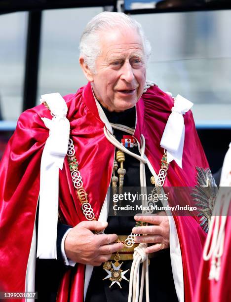 Prince Charles, Prince of Wales, Great Master of the Honourable Order of the Bath, attends a Service of Installation of Knights Grand Cross of the...