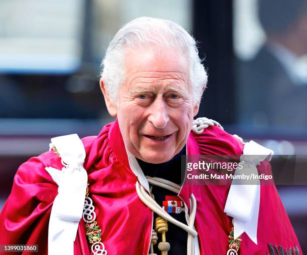 Prince Charles, Prince of Wales, Great Master of the Honourable Order of the Bath, attends a Service of Installation of Knights Grand Cross of the...