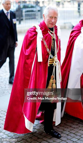 Prince Charles, Prince of Wales, Great Master of the Honourable Order of the Bath, attends a Service of Installation of Knights Grand Cross of the...