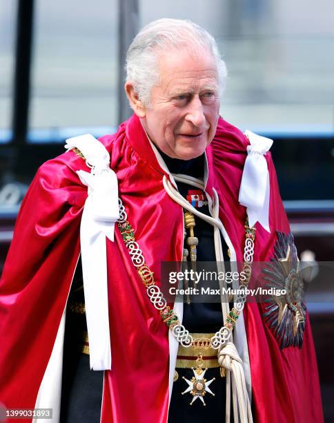 Prince Charles, Prince of Wales, Great Master of the Honourable Order of the Bath, attends a Service of Installation of Knights Grand Cross of the...