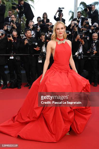 Diane Kruger attends the 75th Anniversary celebration screening of "The Innocent " during the 75th annual Cannes film festival at Palais des...