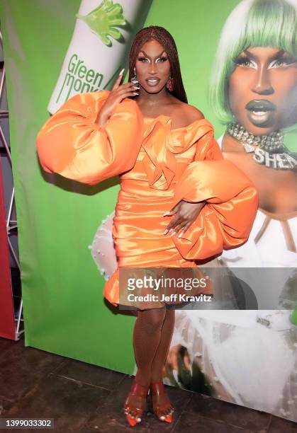 Shea Couleé attends Shea Couleé All-Stars Premiere Party Presented by Green Monké at EssentiaLyfe The Hercules One on May 20, 2022 in Los Angeles,...