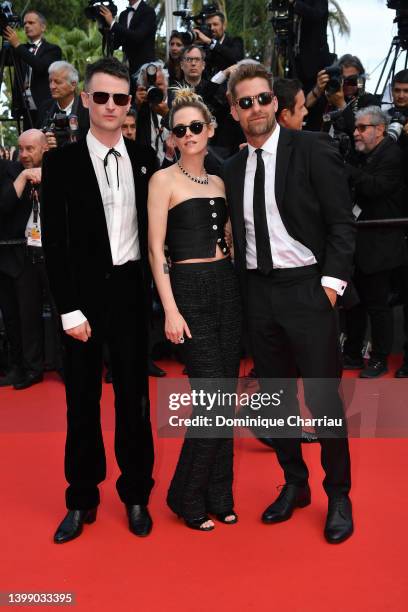 Tom Sturridge, Kristen Stewart and Scott Speedman of "Crimes of the Future " attends the 75th Anniversary celebration screening of "The Innocent "...