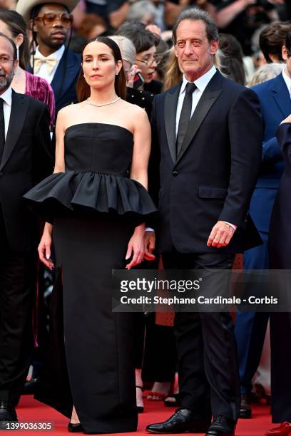 Jury Member Noomi Rapace and President of the Jury of the 75th Cannes Film Festival Vincent Lindon attend the 75th Anniversary celebration screening...
