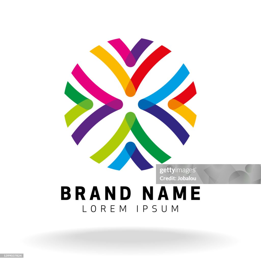 Abstract Symbol Multicolored Convergence