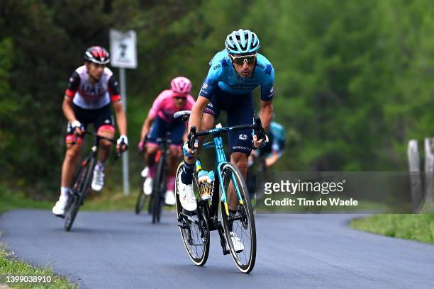 Vincenzo Nibali of Italy and Team Astana – Qazaqstan competes during the 105th Giro d'Italia 2022, Stage 16 a 202km stage from Salò to Aprica 1173m /...