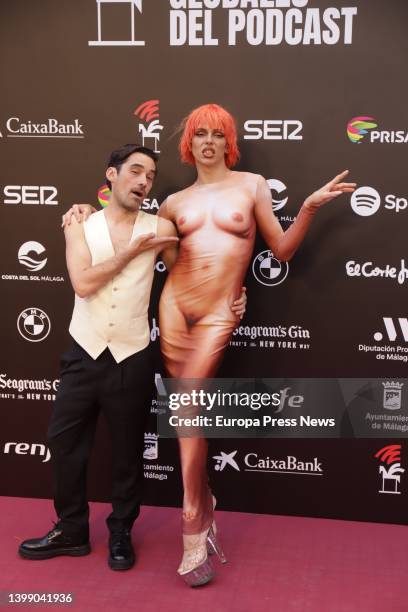 Samantha Hudson and Jordi Cruz, at the Photocall and red carpet of the 1st Edition of the Premios Ondas Globales del Podcast organized by PRISA Audio...