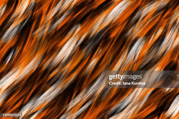 striped multicolored tiger background. illustration. - tiger print stock pictures, royalty-free photos & images