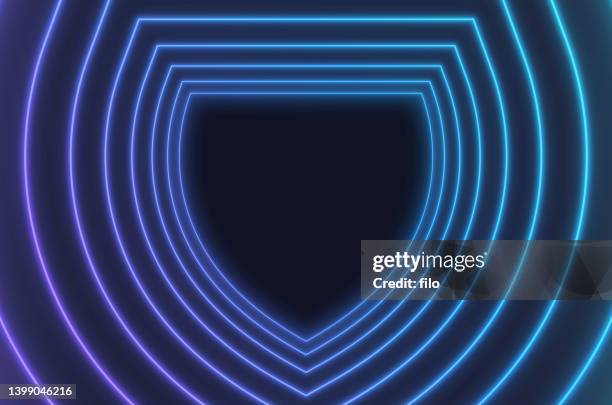 shield glow lines abstract background - shield stock illustrations