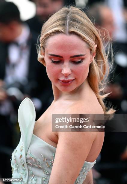 Kimberley Garner attends the 75th Anniversary celebration screening of "The Innocent " during the 75th annual Cannes film festival at Palais des...