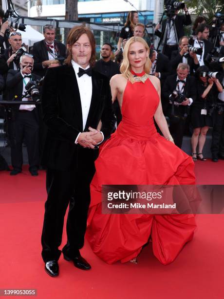 Diane Kruger and Norman Reedus attend the 75th Anniversary celebration screening of "The Innocent " during the 75th annual Cannes film festival at...