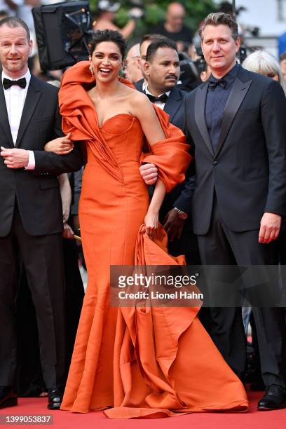 Deepika Padukone attends the 75th Anniversary celebration screening of "The Innocent " during the 75th annual Cannes film festival at Palais des...