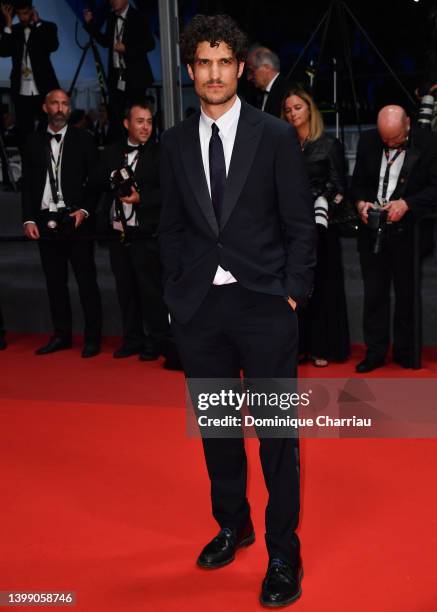 Louis Garrel departs the 75th Anniversary celebration screening of "The Innocent " during the 75th annual Cannes film festival at Palais des...