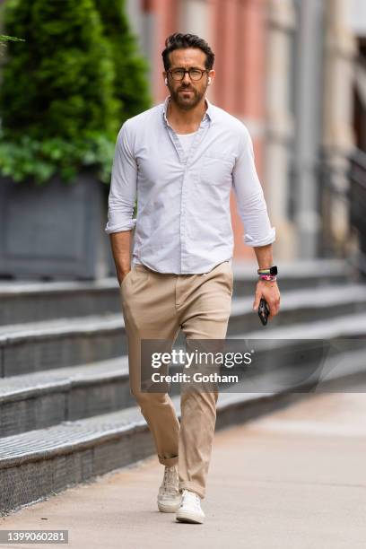 Ryan Reynolds is seen in Tribeca on May 24, 2022 in New York City.