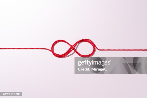 Rope Ininty Red Rope Connected Infinity Symbol High-Res Stock Photo - Getty Images