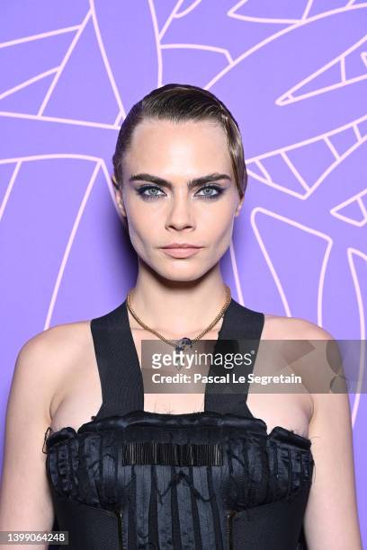 Cara Delevigne attends the "Cannes 75" Anniversary Dinner during the 75th annual Cannes film festival at on May 24, 2022 in Cannes, France.