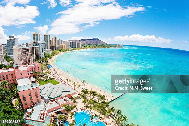 waikiki beach - honolulu stock pictures, royalty-free photos & images