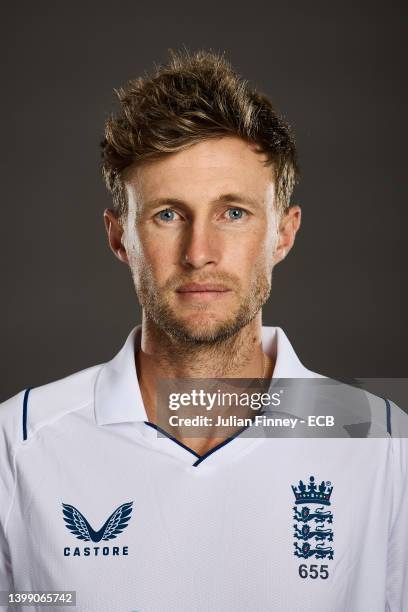 Joe Root of England poses during a portrait session at St George's Park on May 24, 2022 in Burton upon Trent, England.