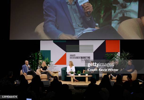 Moderator Jay Tucker, Rose Phillips, SVP Digital Marketing, Sony Pictures Entertainment, Angie Barrick, Head of Industry, Media and Entertainment,...